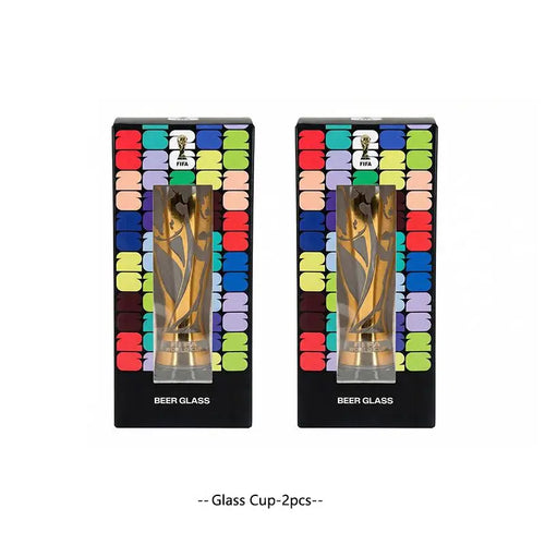 【FIFA WORLD CUP 2026 】Officially Licensed 11oz Gold Stamped Classic Beer Glass Set, the perfect gift for Football fans, a summer essential. Drinkware Mug,summerwins - Color: Single Glass Cup-2Pcs